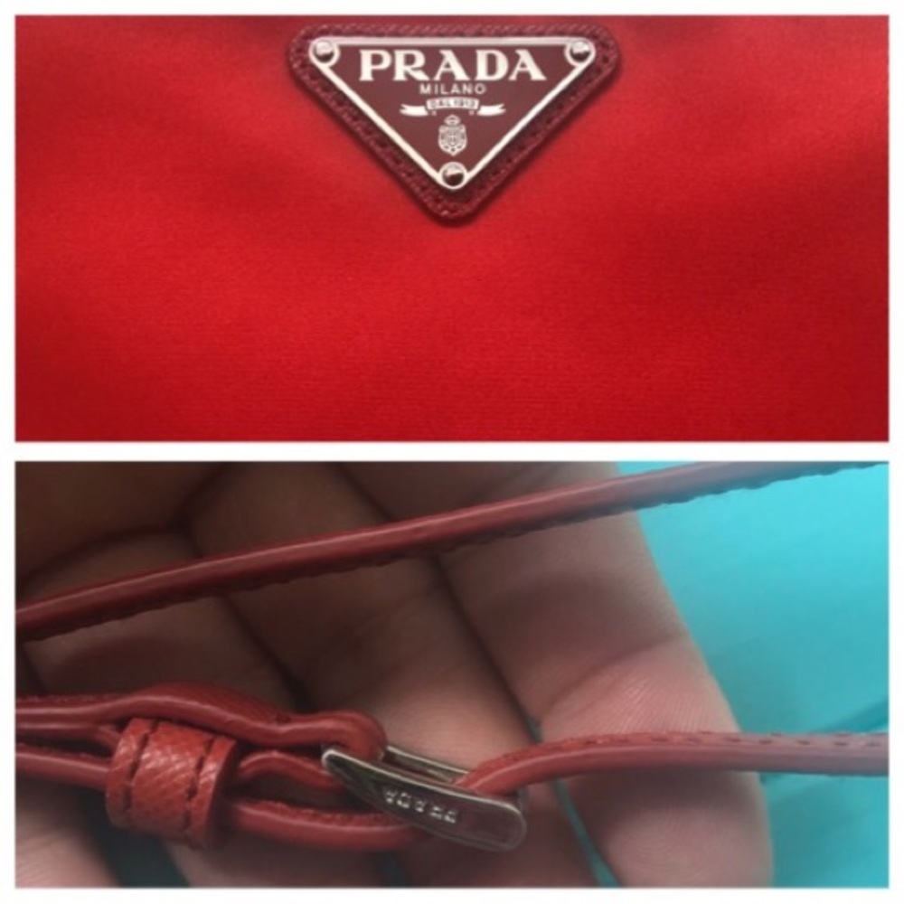 PRADA-AUTHENTIC NWT Tessuto Nylon/Leather WRISTLET - Picture 3 of 8